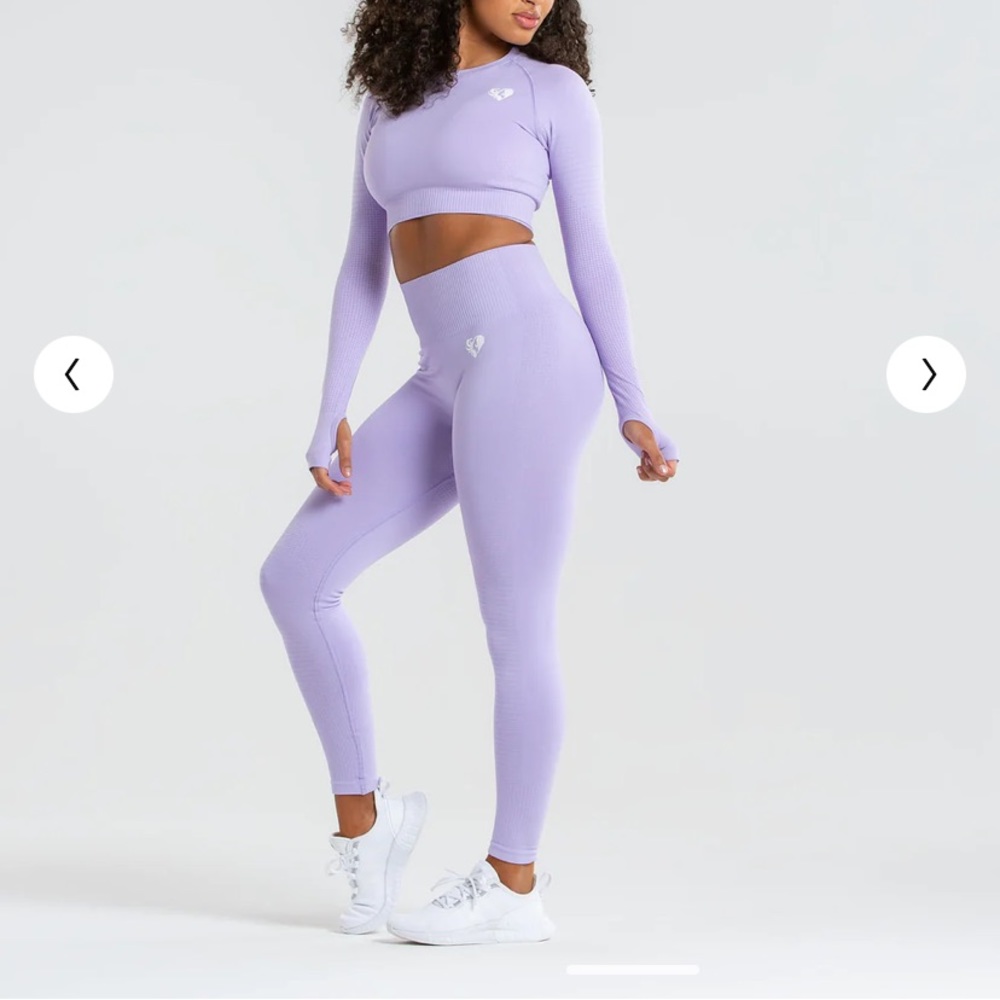 Women’s Best Lilac Seamless SET Leggings and Crop Top
